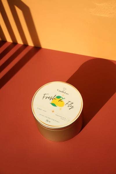 “Fresh n Fly” Gold Jar Candle