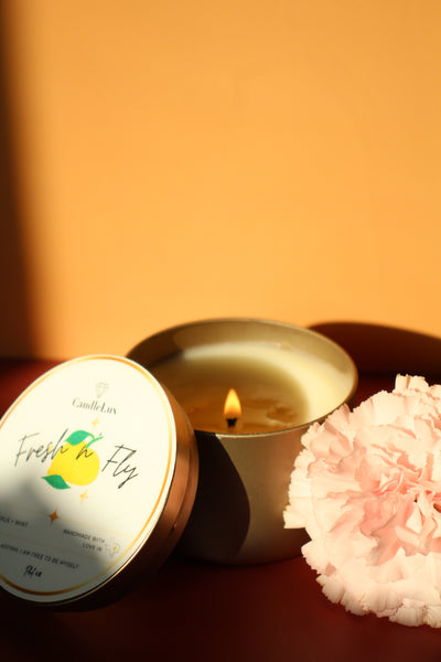 “Fresh n Fly” Gold Jar Candle