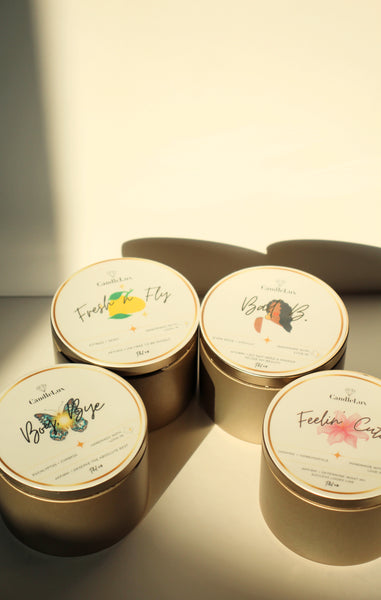 “Feelin’ Cute” Gold Jar Candle