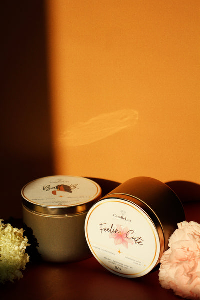 “Feelin’ Cute” Gold Jar Candle