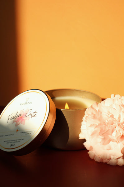 “Feelin’ Cute” Gold Jar Candle